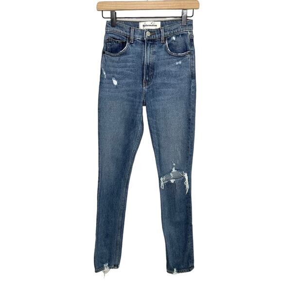 Reformation High & Skinny Distressed Jeans - Picture 1 of 10